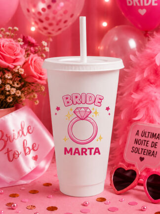 Copo com palhinha Anel Bride