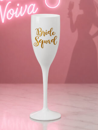 Flute de Champanhe Bride Squad dourado