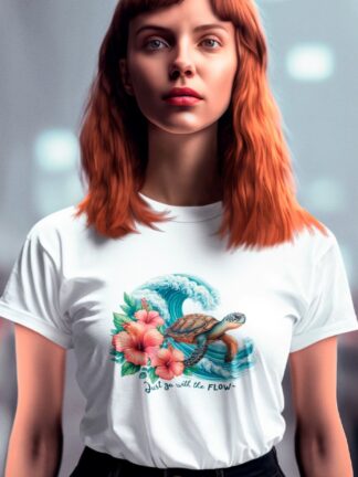 T-shirt  Just go will the flow