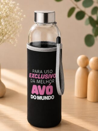 Garrafa de Vidro Para uso exclusivo da melhor Avó do Mundo