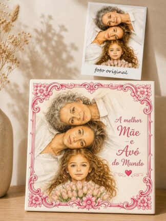 Azulejo personalizado Avó, Mãe e Neta