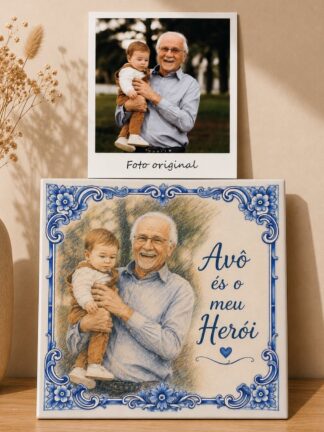 Azulejo personalizado AVÔ és o meu herói