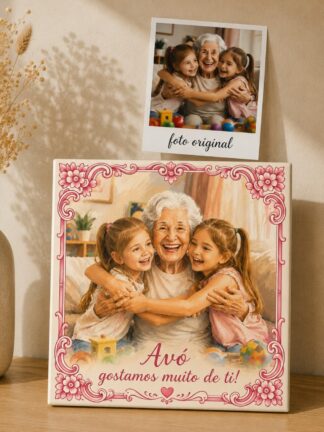 Azulejo personalizado Avó gostamos muito de ti