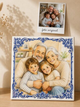 Azulejo personalizado Foto Avós e Netos