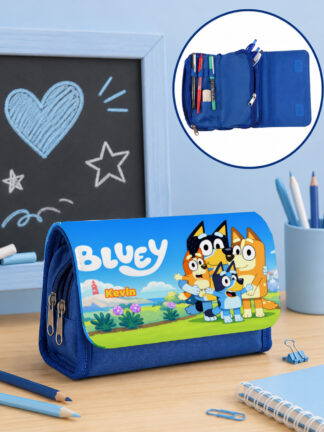 Estojo escolar com aba Bluey