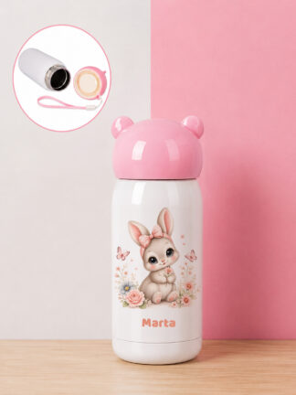 Garrafa Térmica infantil Coelha das Flores