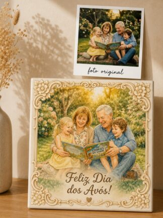 Azulejo personalizado Feliz Dia dos Avós