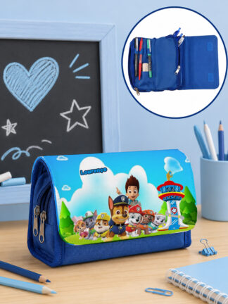 Estojo escolar com aba Patrulha Pata