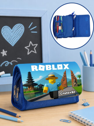 Estojo escolar com aba ROBLOX