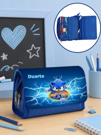 Estojo escolar com aba SONIC