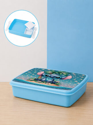 Marmitas com talheres Stitch das Estrelas