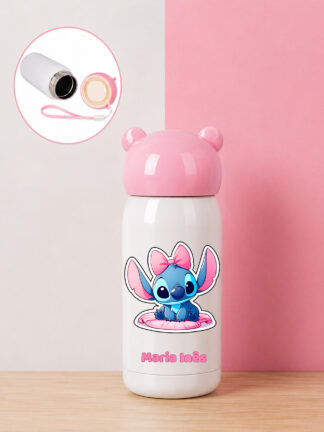 Garrafa Térmica infantil Stitch do laço