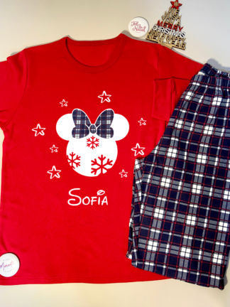 Pijama Cardado Minnie Flocos de neve