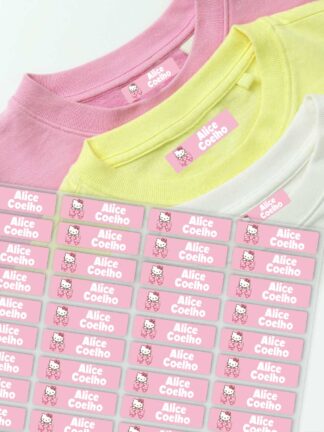 Etiquetas Termoaderentes para roupa Hello Kitty