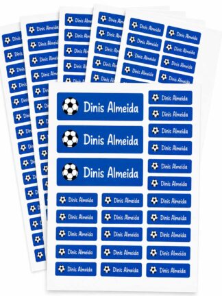 Etiquetas autocolantes escolares (169 peças) Bola de futebol