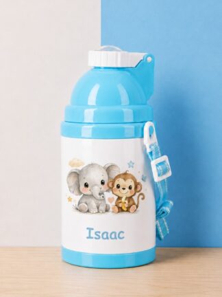 Garrafa de Plástico infantil Elefante e macaco