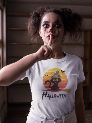 T-shirt Gato Preto Halloween