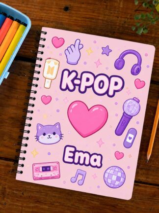 Caderno de Argolas K-POP