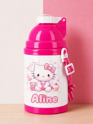 Garrafa de Plástico infantil Kitty do peluche