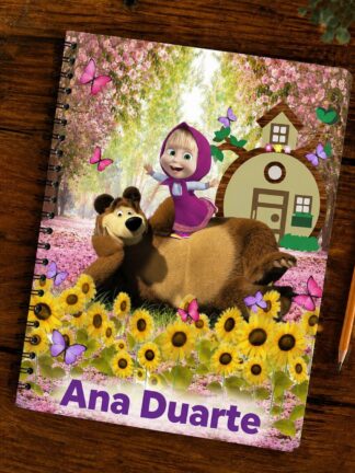 Caderno de Argolas Masha e o Urso