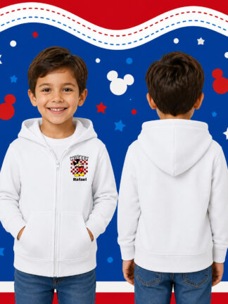 Casaco com capuz Mickey dos quadrados