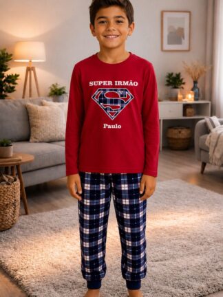 Pijama Cardado Super Irmão