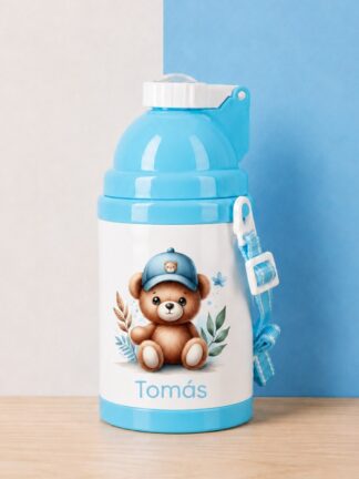 Garrafa de Plástico infantil Ursinho do boné