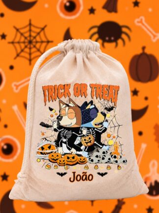 Saco de Pão por Deus Bluey Trick or Treat