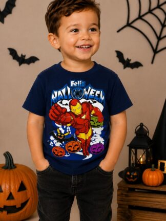 T-shirt Homem de Ferro Feliz Halloween
