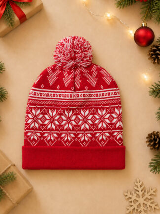 Gorro de Malha Motivos de Natal