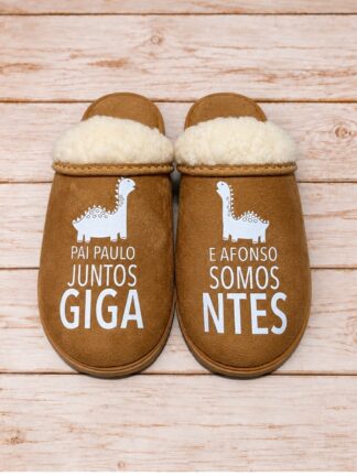 Chinelos Serra da Estrela Pai...juntos somos gigantes