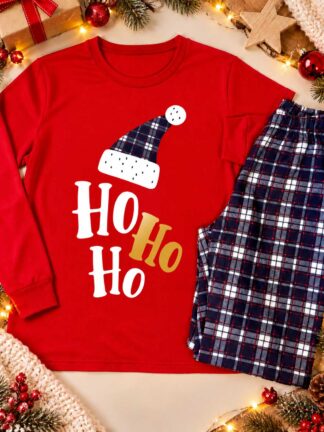 Pijama Cardado Gorro HO HO HO