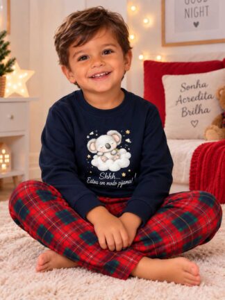 Pijama Cardado Koala, Shh...estou em modo pijama!