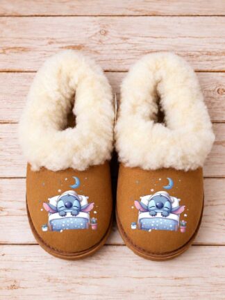 Pantufas Serra da Estrela Stitch a dormir