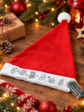 Gorro Pai Natal para Pintar